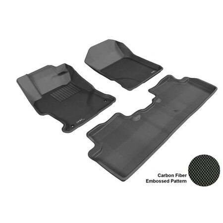 3D Maxpider HONDA CIVIC 2012-2013 SDN KAGU BLACK R1 R2 Floor Mat L1HD04101509